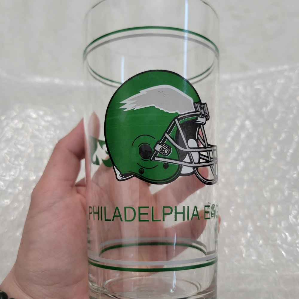 Philadelphia Eagles Green Glass Tumbler